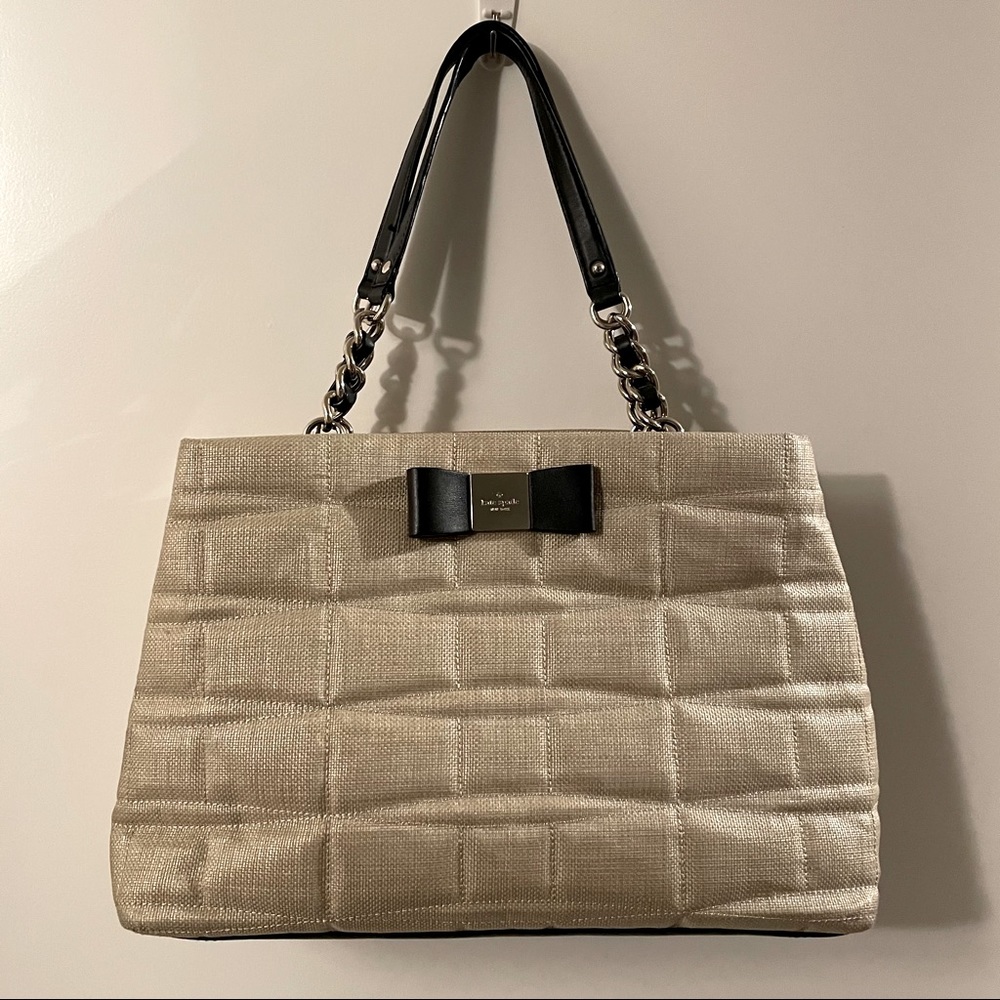 Kate Spade Veranda Place Maryanne Quilt Straw Bag